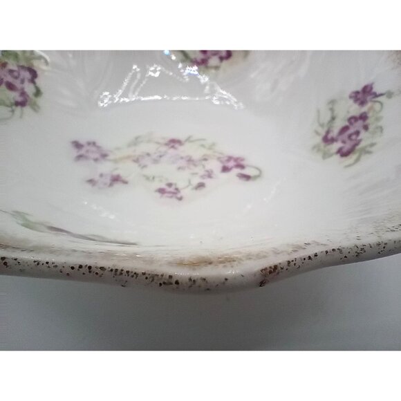 Bowl Norcrest Sweet Violet Floral Lustre Background 1970s VT500 7 Inch Vintage - Picture 8 of 16